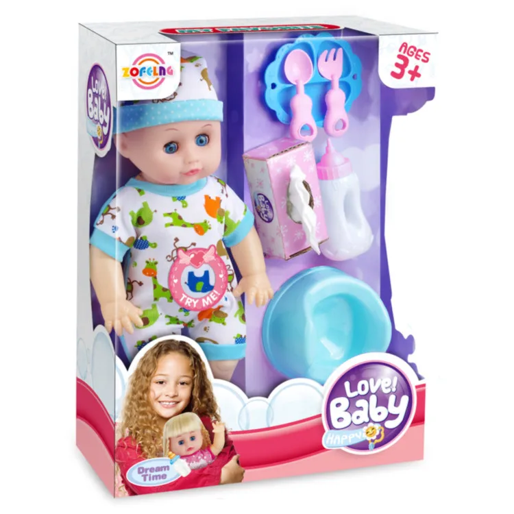 14-inch doll toy food tray baby bottle tissue box bedpan with IC 12 tone Fashion Body Doll