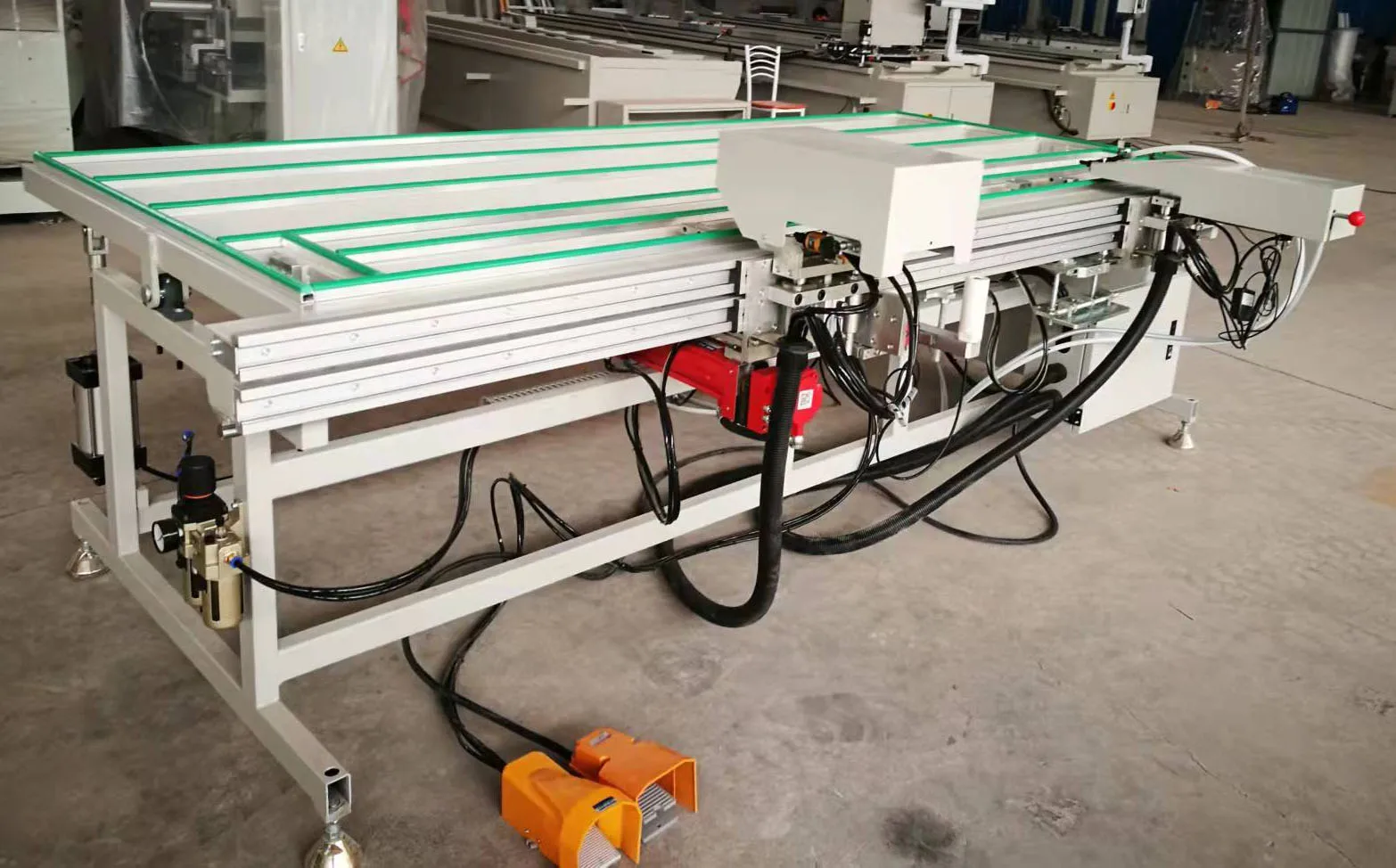 Industrial UPVC Profile Assembly Line Work Table for Window and Door Making Machinery on Sale for Manufacturing Plants