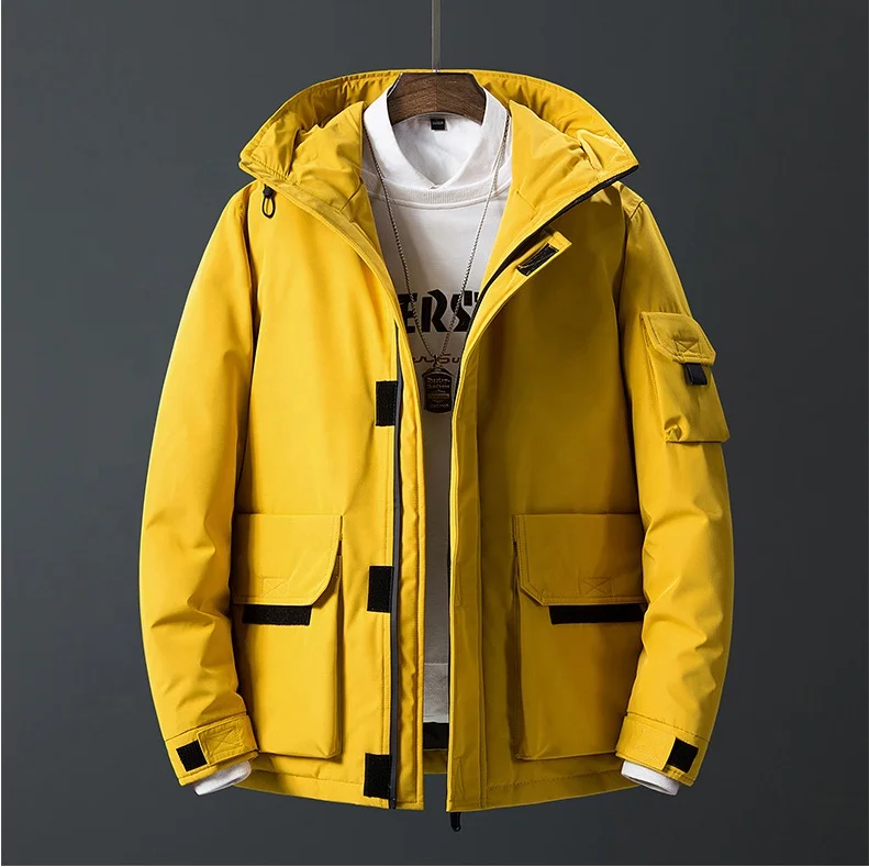 Custom Winter Puffer Jacket For Men Stand Collar Casual Outwear High Quality Coats Padded Men Jacket
