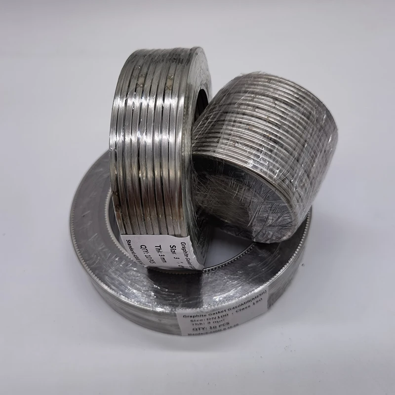 High quality flexible gaskets cheap 304/316 stainless steel filled graphite inner and outer ring spiral wound gasket