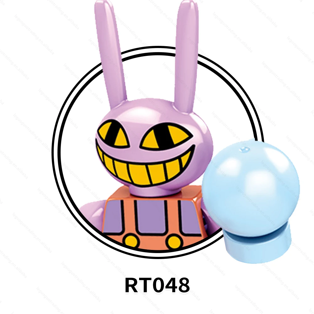RT046-053 The Amazing Digital Circus Cartoon Anime Cute Pomni Jax Clown Digital Circus Mini Plastic Building Blocks Kids Toys