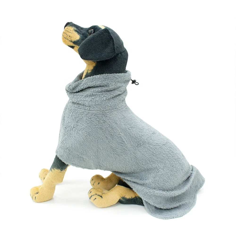100% Natural Bamboo Dog Dressing Gown Towel Bathrobe Beach Towels For Dogs Custom