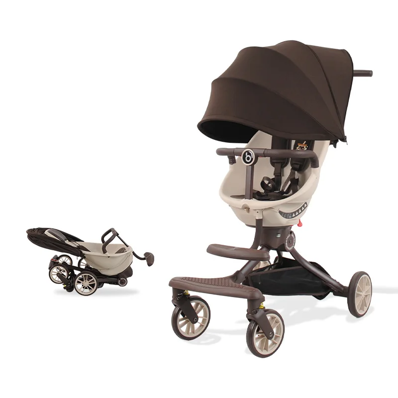 Baby stroller travel system light weight airplane kids stroller babys luggage egg 360 stroller leather ready to ship