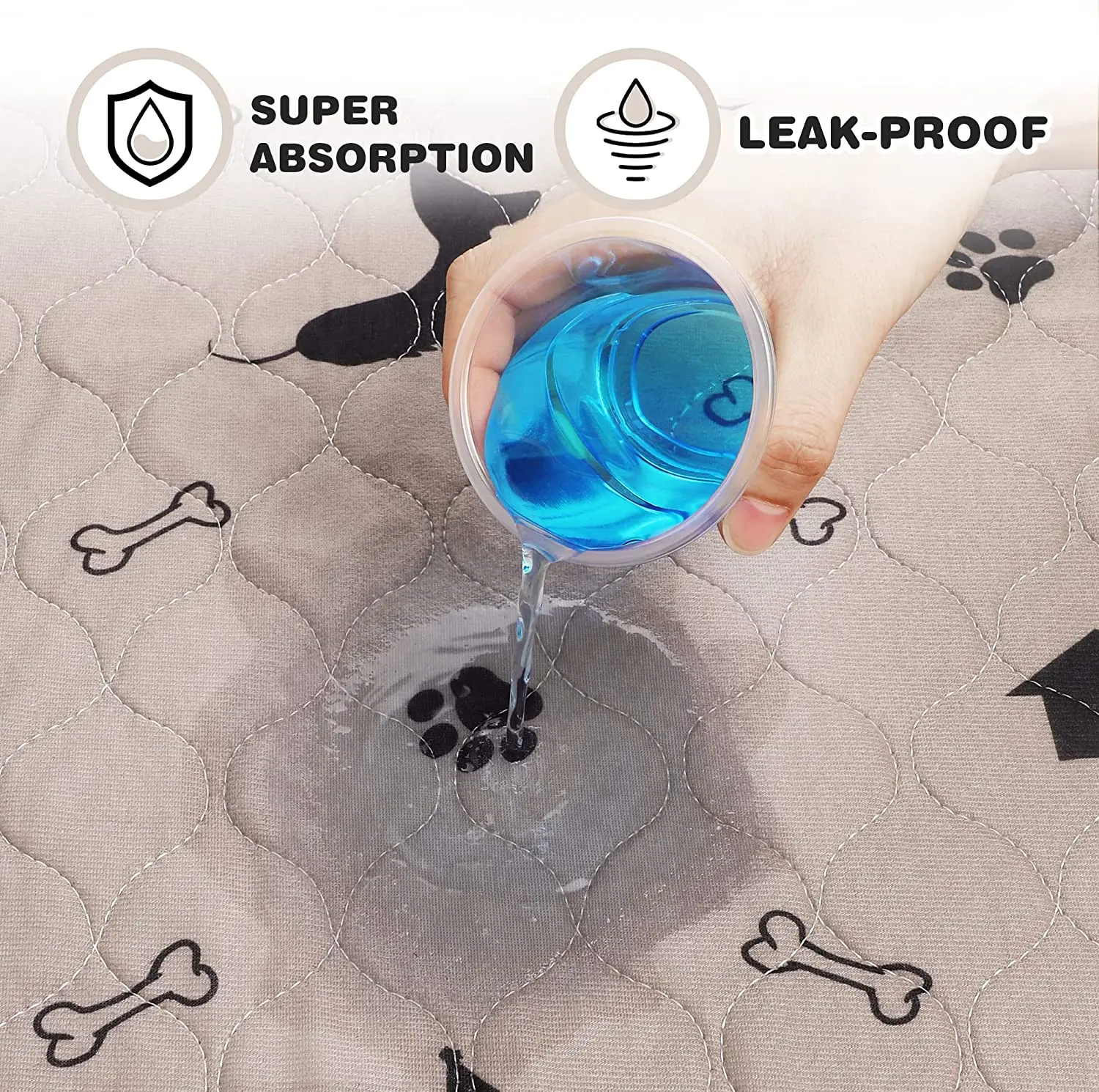 Augenstern Dog Pee Pads Reusable Puppy Pads Non Slip Resistant Pet Crate Mat  Absorbs Urine dog toilet mat