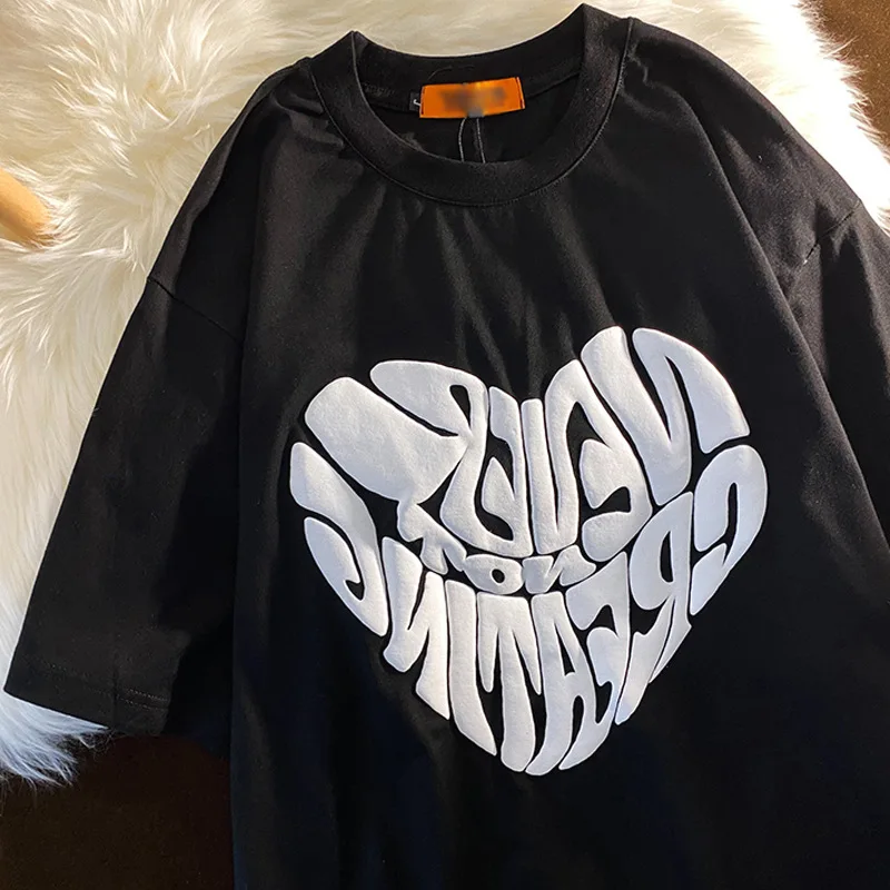 3D Puff Printing good quality of different weights of cotton  t-shirt high quality t-shirt  custom special personal t-shirt