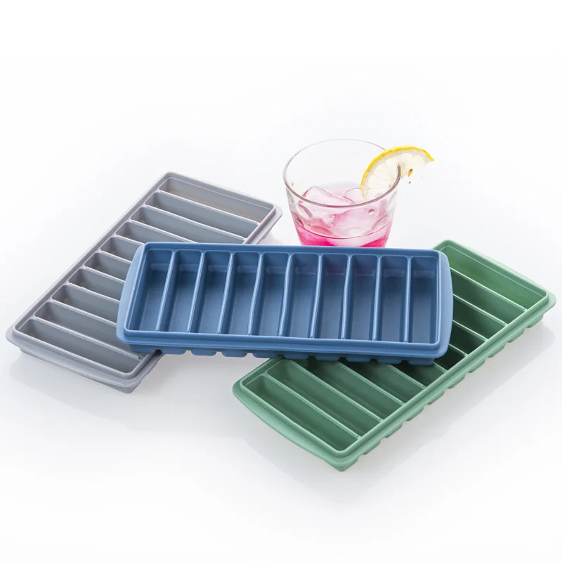 Best Selling Ice Tube Making Tray Perfect Ice Cube Mold Fancy Lemon Silicone ice cube tray with Lids