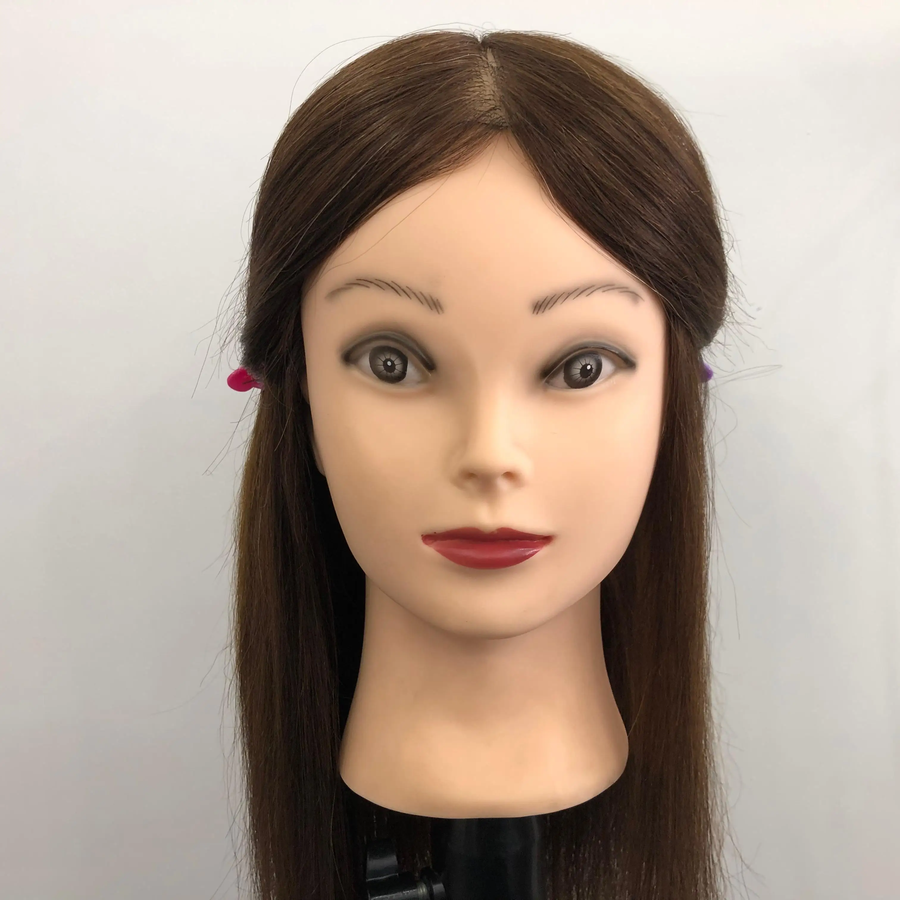 Professional Salon Hairdresser Real Human Hair Training Head Dummy Training Mannequin Head