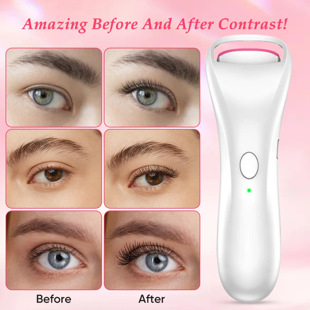 Tweezer Electric Heated Eyelash Curler Long Lasting Eye Lash Perm Heated Eyelashes Clip Automatic Cosmetic Makeup Tool