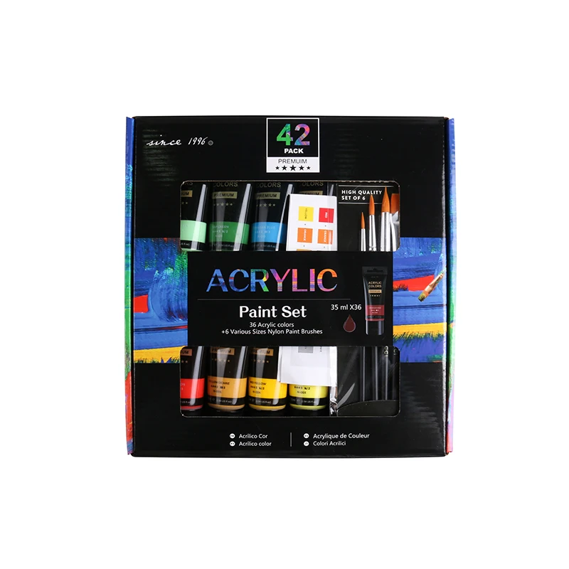 Factory Price 24 Colors 35ml Acrylic Paint Tube Custom 24 Colors Acrylic Paint Set