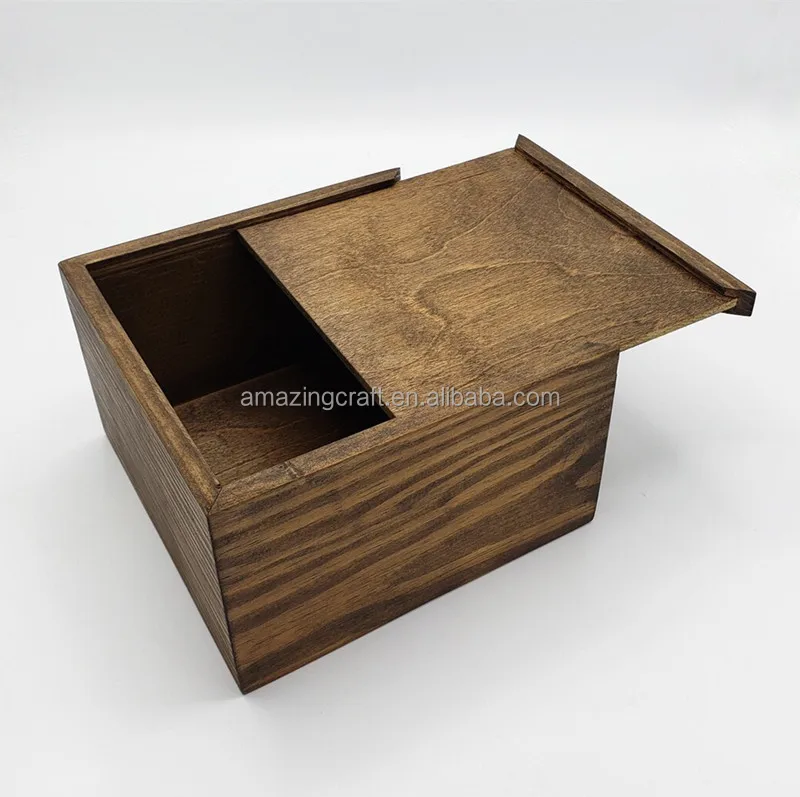Wholesale USB Flash Drive Slide Wood Gift Box Package with Laser Engraved Logo