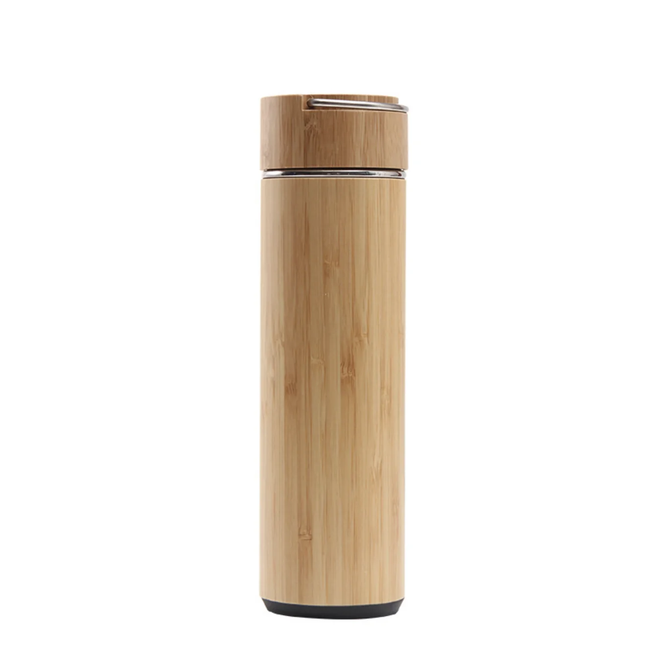 Flasks Wide Mouth Office Bottle Tea Infuser Insulated Drinking Bottle Eco Friendly Portable Double Wall Bamboo 18oz Vacuum