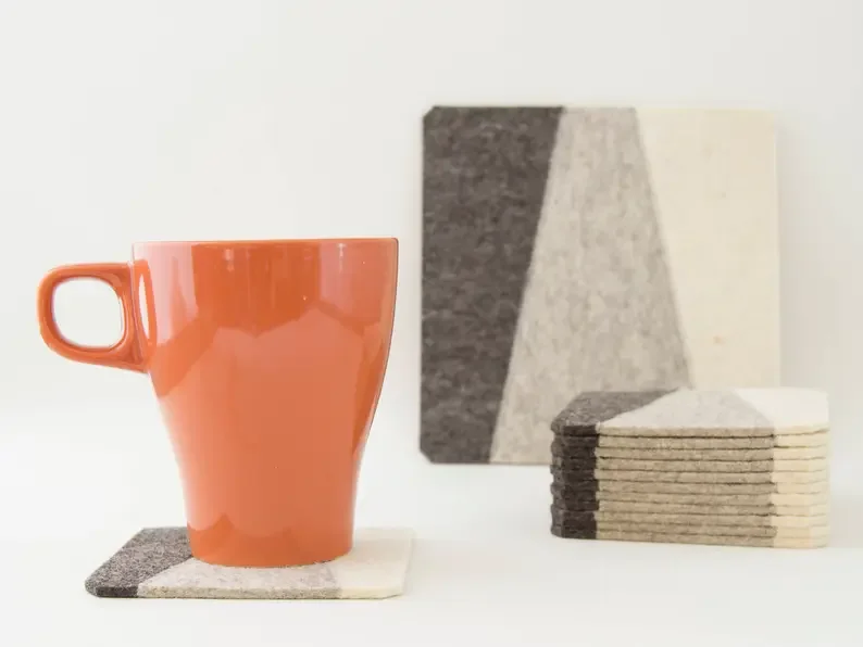 felt cup mat cup coaster felt placemats with coaster