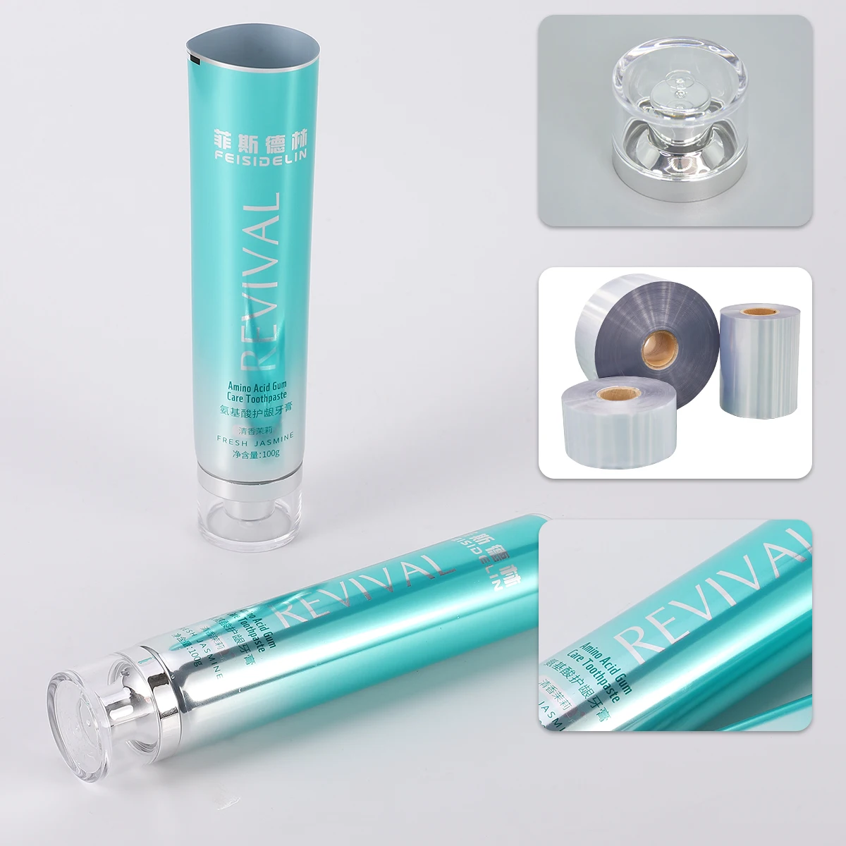 manufacture customized empty toothpaste tube packaging aluminum plastic tube for toothpaste packaging 80g100g120g