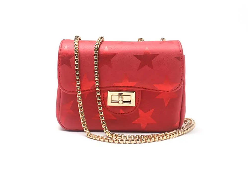 
2020 New Arrivals High Quality Original Handbag PU Leather Stars pattern Shoulder black Bag women ladies bags 