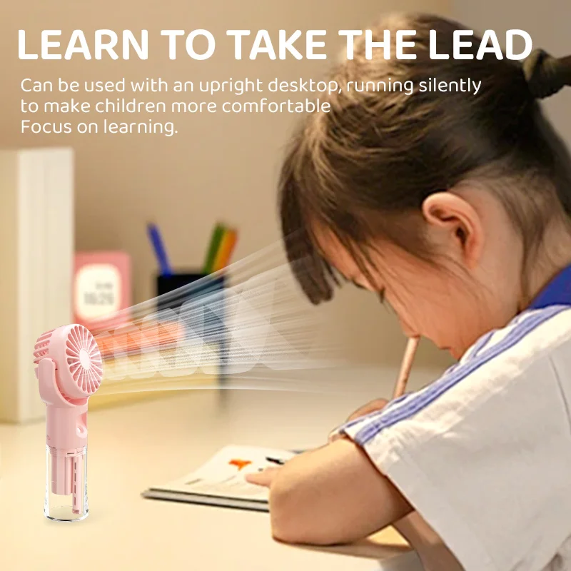 New Design patent factory Portable Water Spray Mist Fan Electric USB Rechargeable Handheld Water Mist Fan