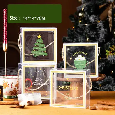 christmas gift box transparent plastic  box  ,Christmas plastic gift box with lid