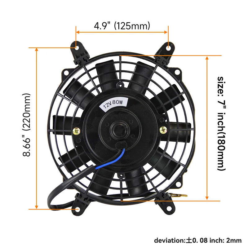32 Row Universal Transmission Oil Cooler Clamps+7' Electric Fan For Falcon ; Holden; BT-50 +Fittings 3/8' Barb