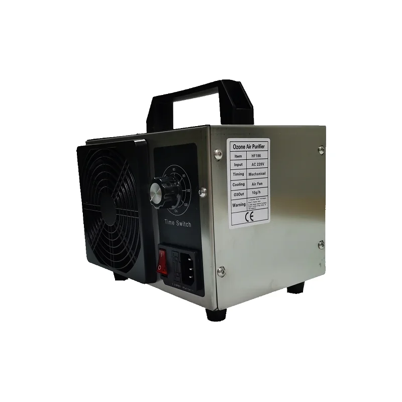 HF186 Mini size Ozone generator with 60min timer control Air Purifier Home  MOQ 1pcs 10000mg