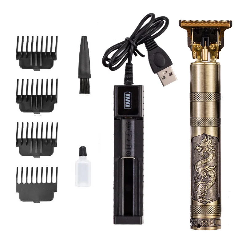 2022 hot sale Barber Professional Hair Cordless LCD USB Hair Trimmer Gold Silver t9 Hair Cutting Machine barbe