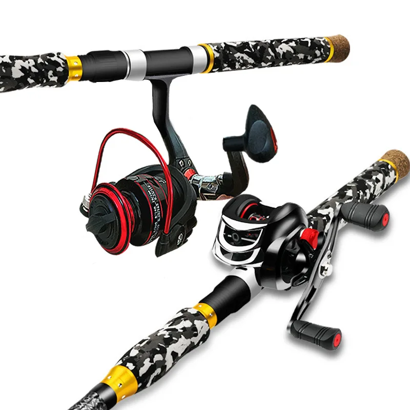 1.8m 2.1m 2.28m 2.4m Fast Action Carbon Fiber Fishing Rod Set EVA Handle Tuna Trout Catfish Shark Saltwater Lure Sea Fishing
