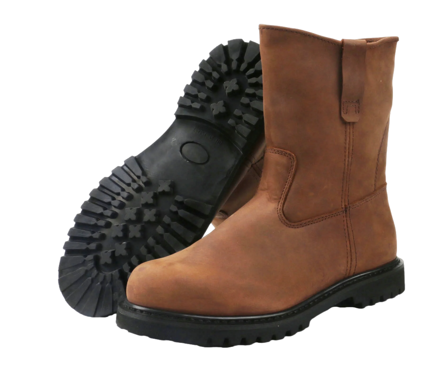 High boots Brown nubuk leather composite work trojan active goodyear safety shoes