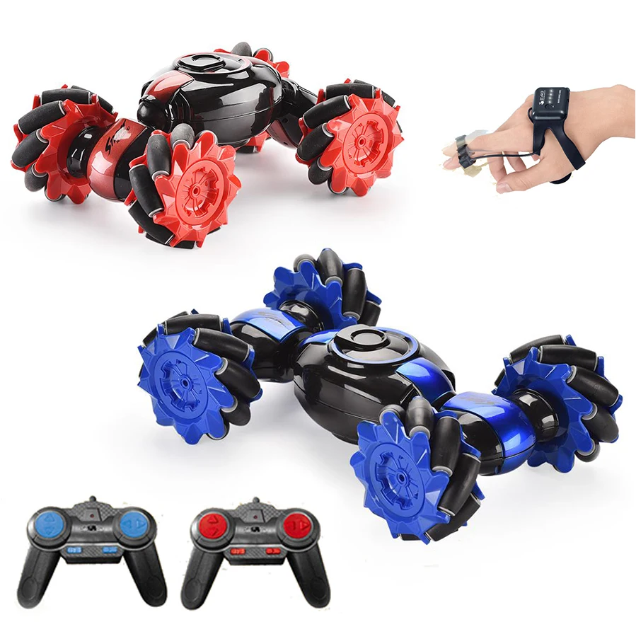 Watch Gravity Induction Gesture Remote Control Stunt Car Deformation Vehicle Toys Kids Side Walking Twisting Rc car For Kids