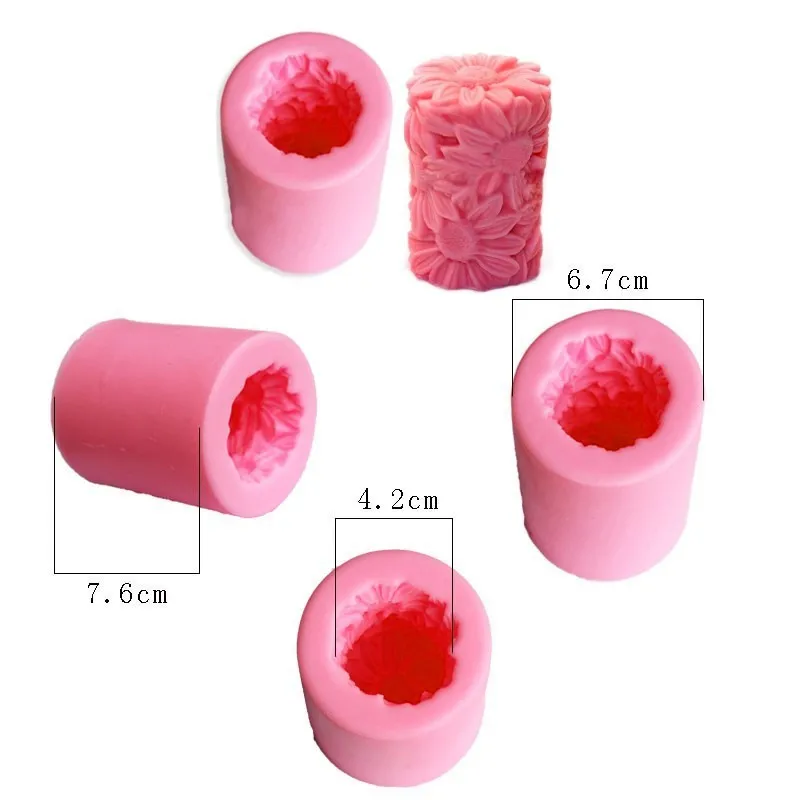 Sunflower Shape Silicone Fondant Handmade Soap Fertilizer Soap Liquid Baking Mold Making Crafts Tools Accessories Supplies