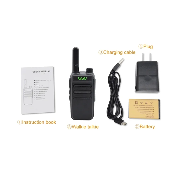 Portable Mini Handheld 2-way Radio Vox Kd-c30 Uhf Long Range Phone Walkie Talkie 21*17*6 Cm 400-470mhz 16 Channels ABS Plastic