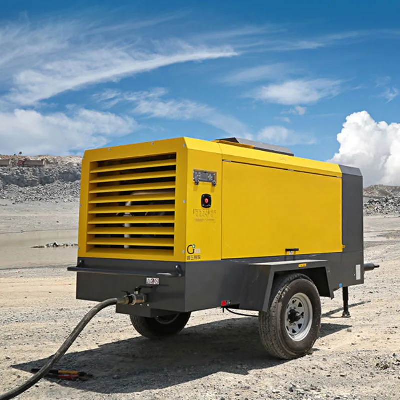 185 - 385 cfm 10m3 / min screw  portable engine diesel air compressor