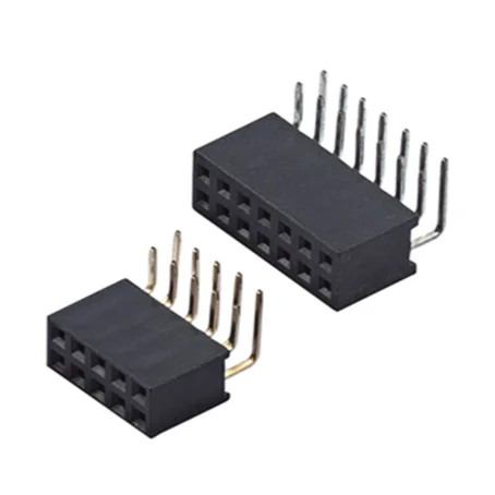 Однорядный прямоугольный штырьковый провод для платы с разъемом «мама», шаг 1,27 мм, 2,54 мм