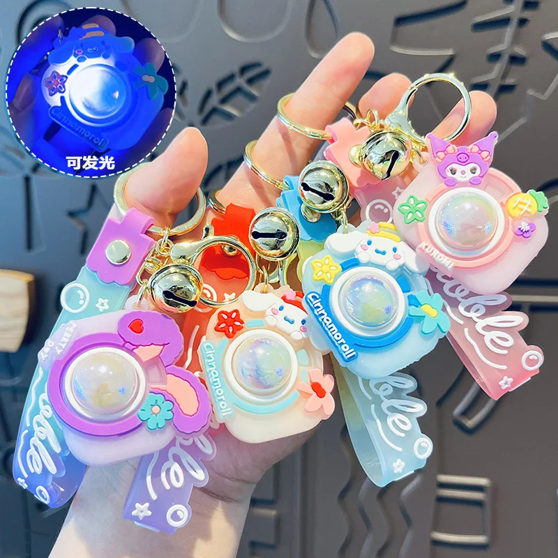 New Cartoon Rubber Cartoon Japanese Anime Key Chain Rings Bag Backpack Car Pendant Kawaii Kuromi Melody Kitty Sanrioed Keychain