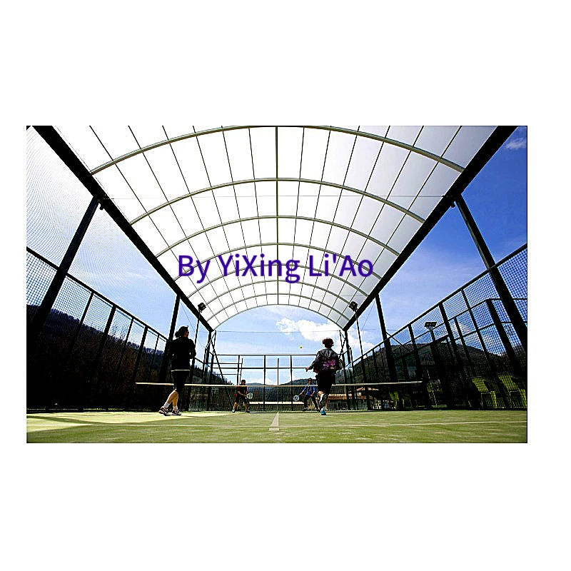 Chinese Golden supplier 3mm thickness galvanized poles panoramic padel court for tennis sport padel with roof or without