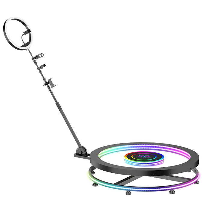 2022 Great Photo Booth 360 Degree Rotating Led Camera Photo Booth Automatic Photobooth 360 Photo Booth Enclosure Backdrop