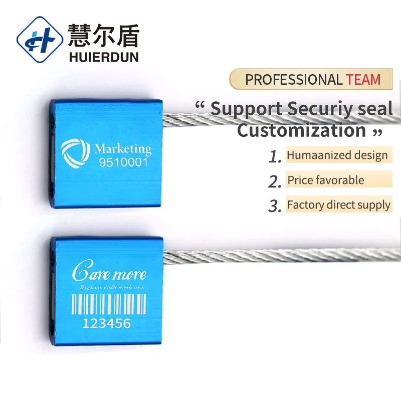 HED-CS107  aluminum alloy shipping cable seal lock lock distributors tamper proof cable wire seal meter for post bank