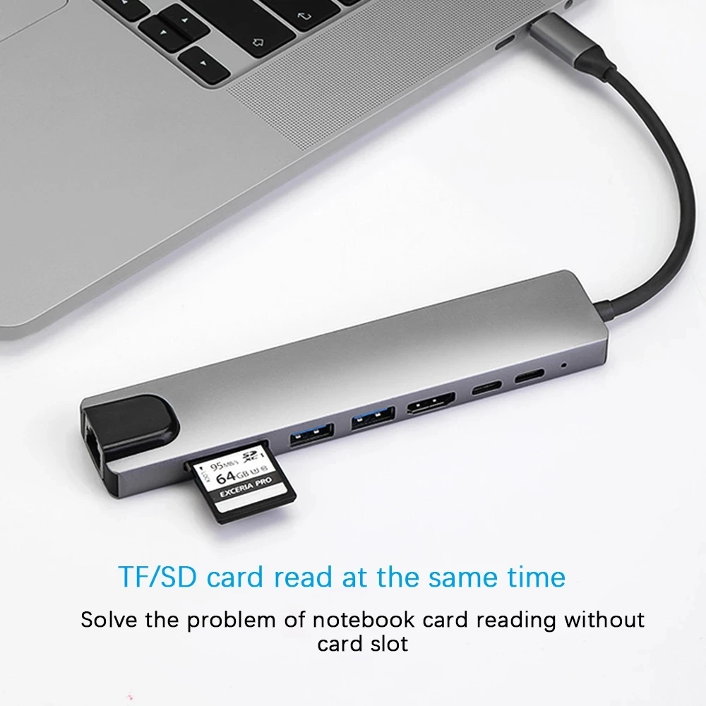 USB Type C Hub Dock for MacBook Adapter 4K Hub USB 3.0 Card Reader Laptop Docking Station computer docking station
