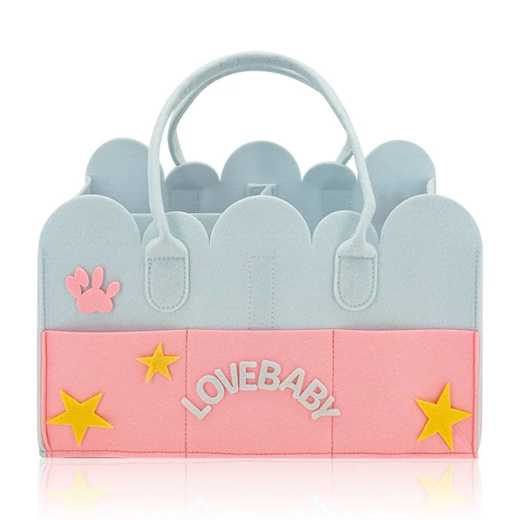 2022 new arrival lovely design baby diaper caddy easy foldable lightweight mommy diaper bag organizer