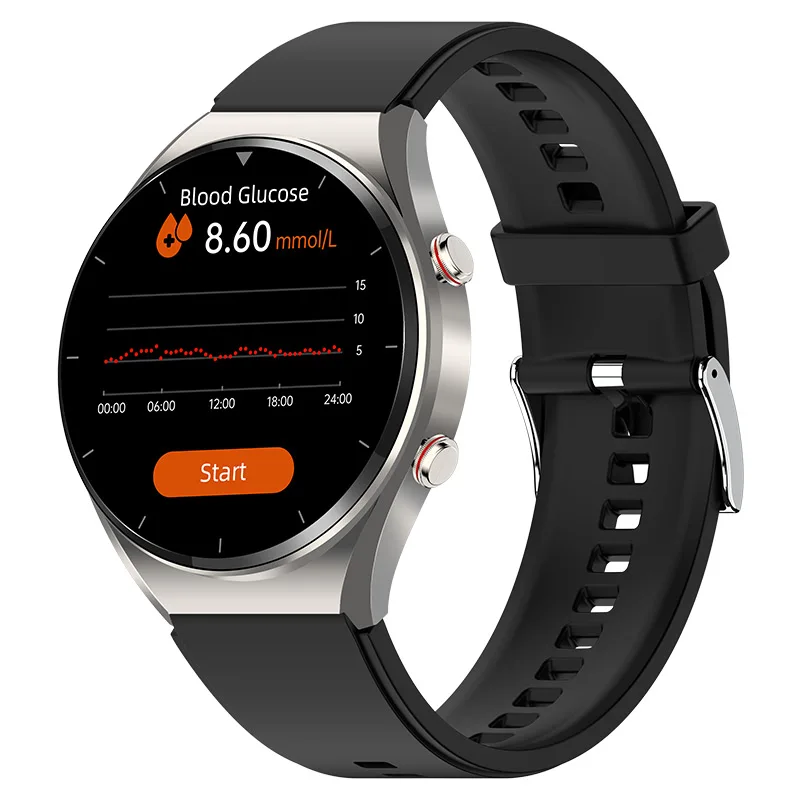 Valdus Noninvasive Blood Glucose Test ECG Disease Symptom Screen Protect Blood Glucose IP 67 Waterproof  Smart Watch E09