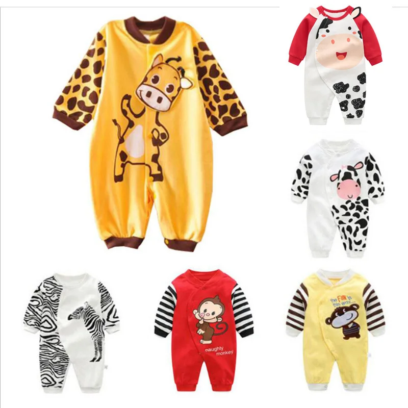 Весенне-осенний Детский комбинезон с диагональным вырезом, детская одежда для скалолазания, Одежда для новорожденных 3-12 месяцев