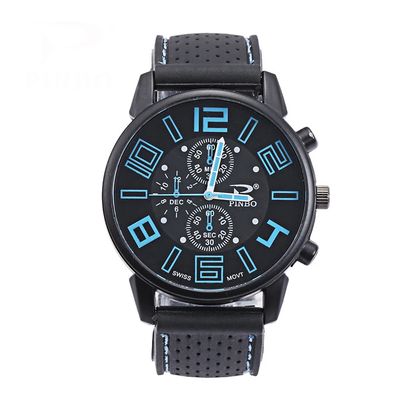 Mens watches top brand luxury leather 2020 Quartz Watch Men Watches Sport Wristwatch Silicone Fashion Hours