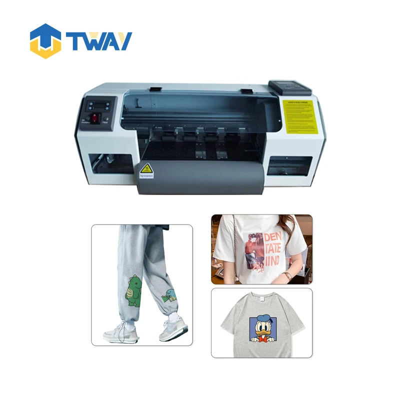 Free tech training heat transfer to fabric 30cm tee shirt printing dual xp600 direct to film dtf printer with dryer