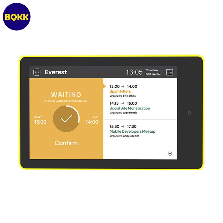 Настенный 10-дюймовый планшет android с камерой и питанием от poe для конференц-встреч