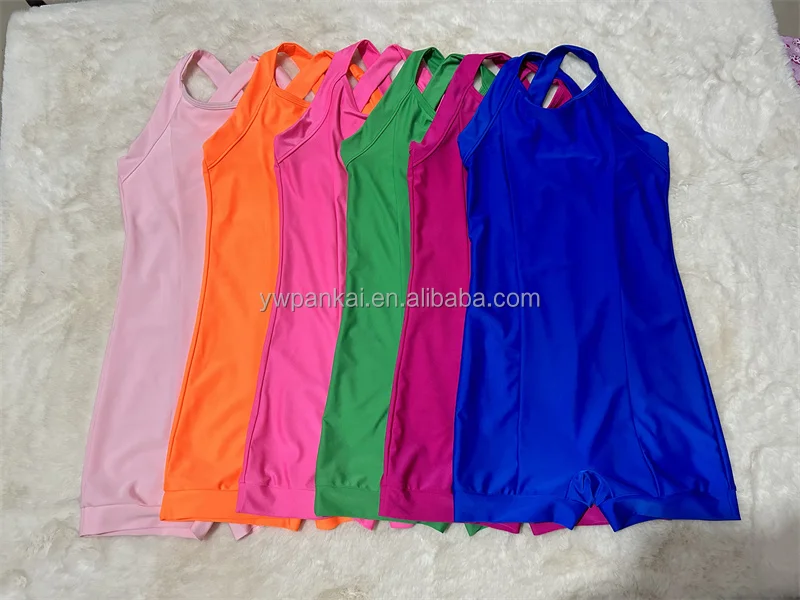 Factory Custom Solid Color Yoga Set Elastic Kids Fitness Gymwear Custom Logo Baby Girl Sports Clothes Set