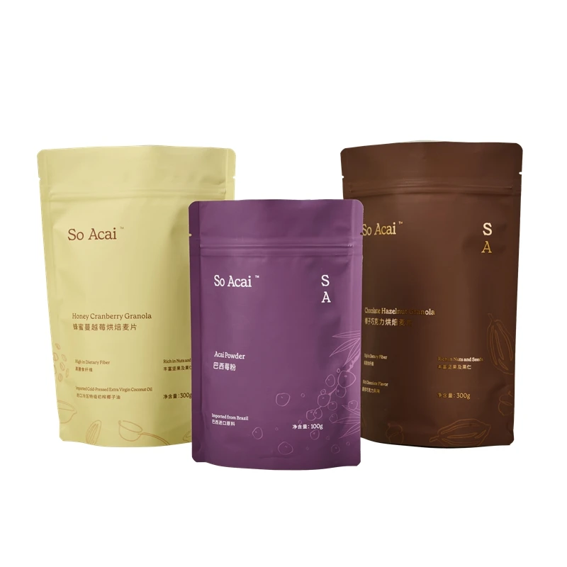 Customize retort food zipper bag packaging aluminum foil stand up reusable ziplock cooking pouch