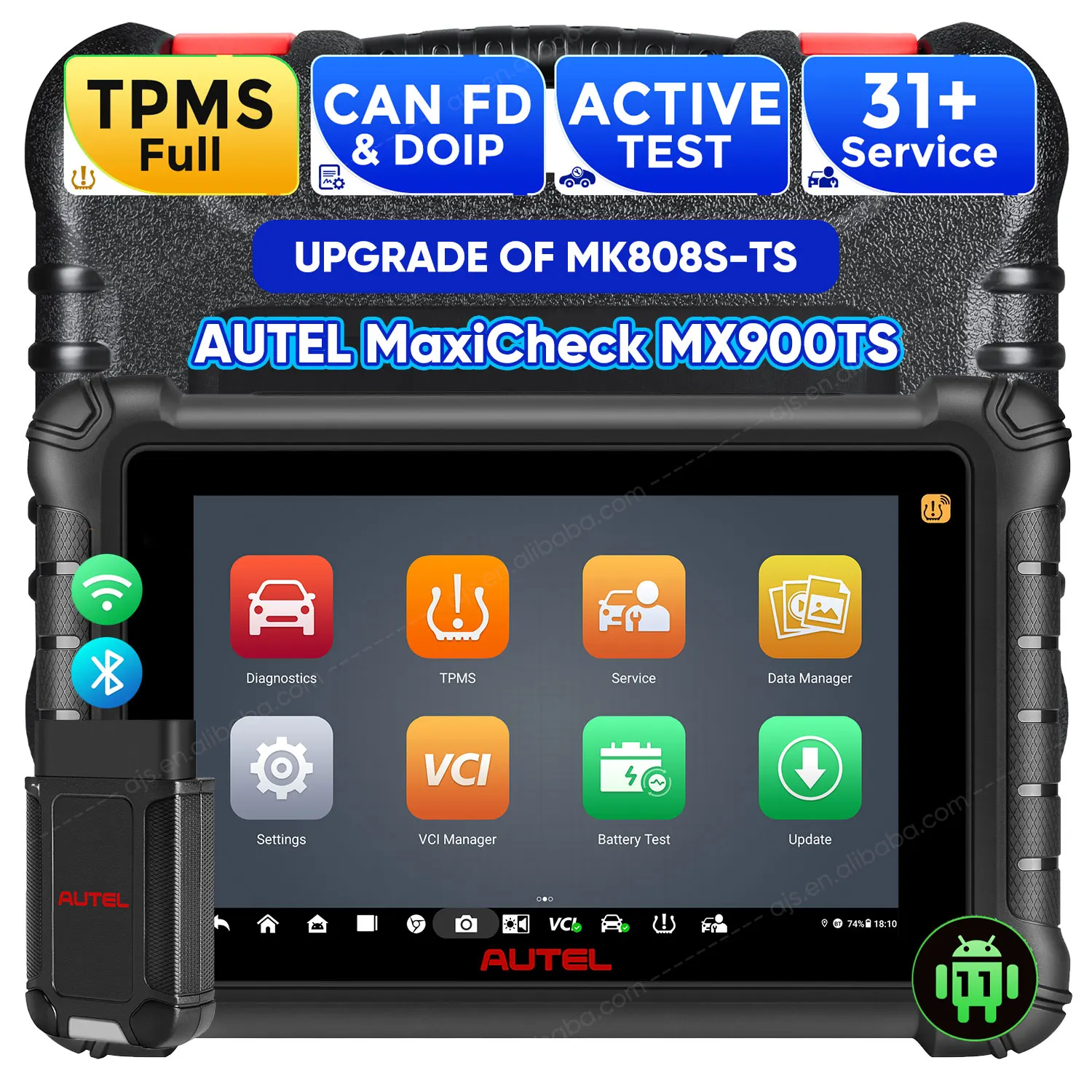 [US VERSION] Autel MaxiCheck MX900 TS Car Full System Professional Diagnostic Tool MX808 Machine Universal Vehicle OBD2 Scanner