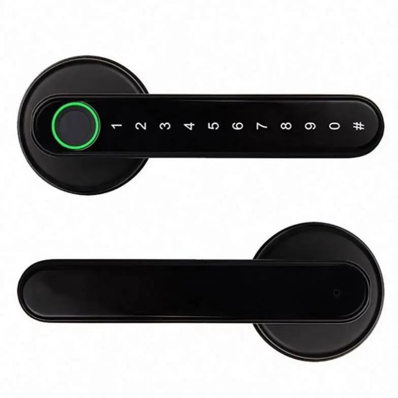 Amazon hot sale smart handle door lock with password, TT, fingerprint