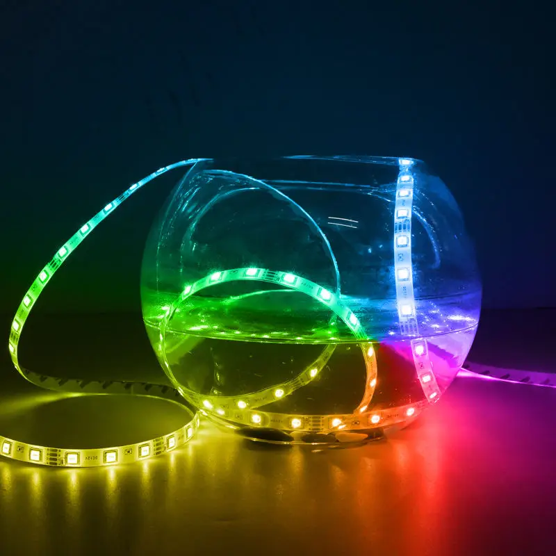 Hot Sale 5M Dc12v smd 5050 led strip light RGB 24Key IR Remote Controller Adapter New Complete kit/set smd 2835 led strip light