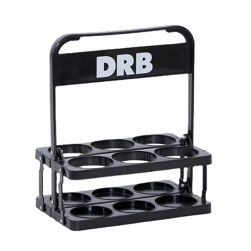 Custom Logo Plastic Beer Bottle Holder Foldable 6 Pack Bottle Carrier Beer Tray