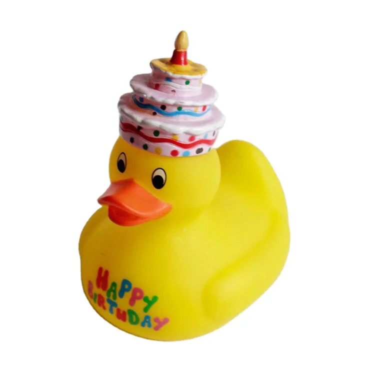 Custom Logo Rubber Bath Duck Toy for Baby Shower Party Birthday Kid Gift Bath toy