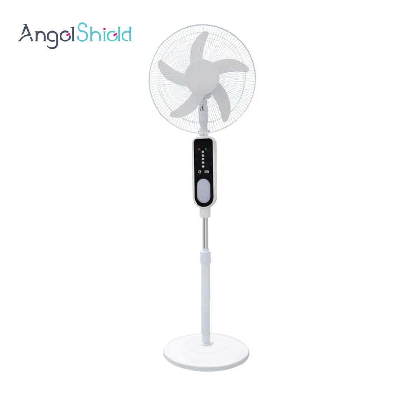 rechargeable fan 16 inch Stand BLDC Motor Solar Fan AC/DC With LED Bulb solar fan with solar panel for out home use