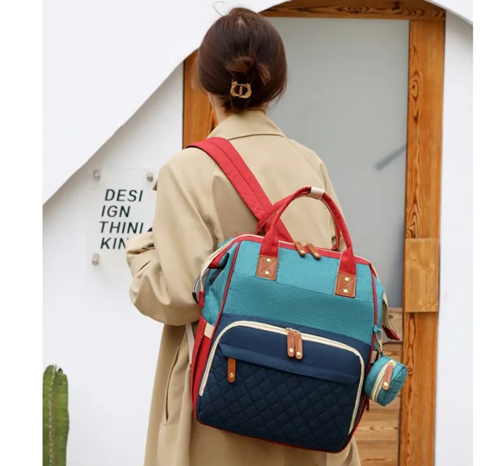 Amazon Hot Sale Multi functional Custom Logo Travel Maternity Bag Baby Waterproof  Diaper Bag Large Capacity Backpack Bags